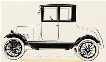 CLARENCE HORNUNG (1899-1997) Group of 26 Automobile Illustrations. [CARS / DESIGN]